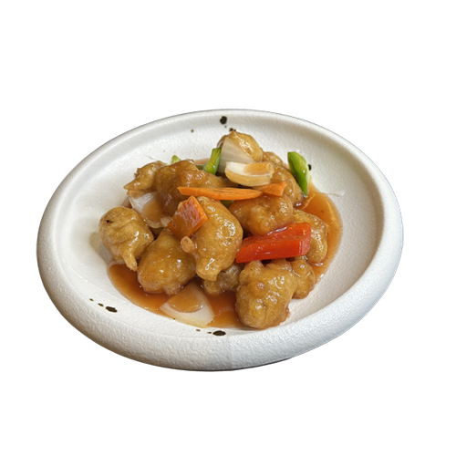 Daus de pollastre amb salsa agridolç