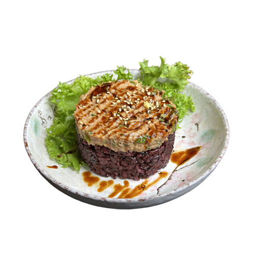 Tartar d'arròs negre i tunyina