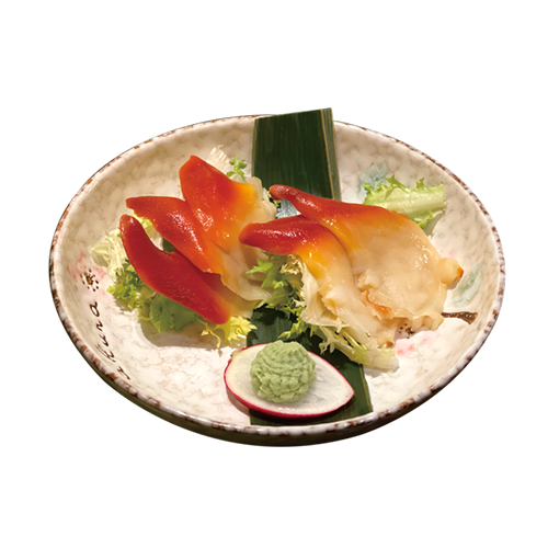 Sashimi de vieira vermella