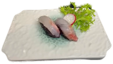079. Nigiri de Arroz Negro con Dorada